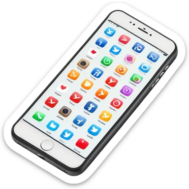 Smartphone with social media apps 2007 sticker