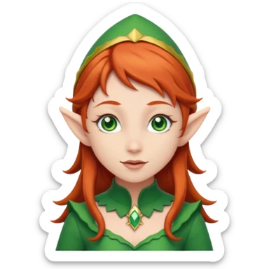 Redhead elf sticker