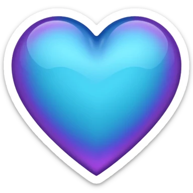 I need a heart with purple, teal, orange, and midnight blue in it. sticker