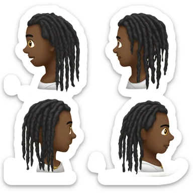 Black man with fade dreads wearing gold chain sticker