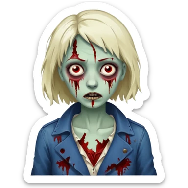 parisian zombie french woman  sticker