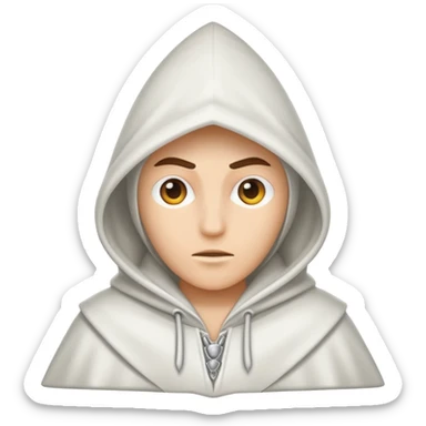 just a white pointy hood sticker