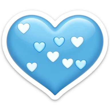 Light blue hearts  sticker