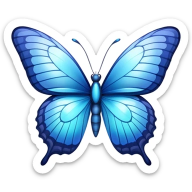 Chatty blue butterfly  sticker