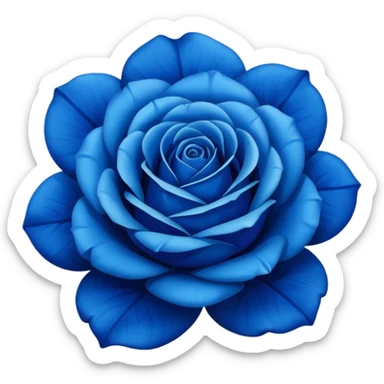 Blue flower like a rose but blue sticker