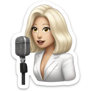 lady gaga with microphone sticker