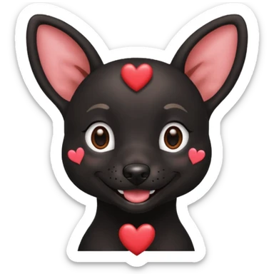 Xoloitzcuintle Dog smiling with hearts coming from eyes sticker