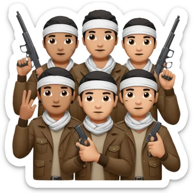 Norteño gang with 14, hand gang signs and guns sticker