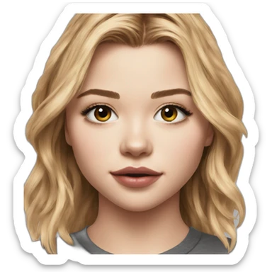 chloë grace moretz wearing tee sticker