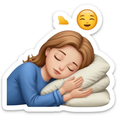 girl sleeping with Zs above head sticker