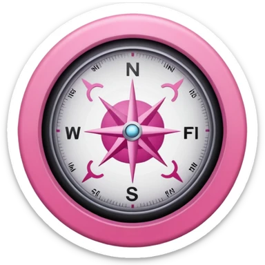 mix light pink dark pink and white girly internet wifi compass sticker