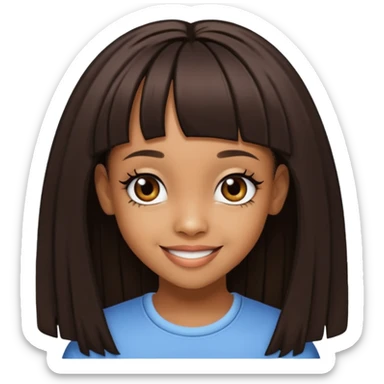 Lisa Left Eye Lopes with dark brown long hair sticker