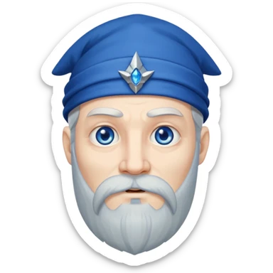 evil sorcerer with a beard sticker