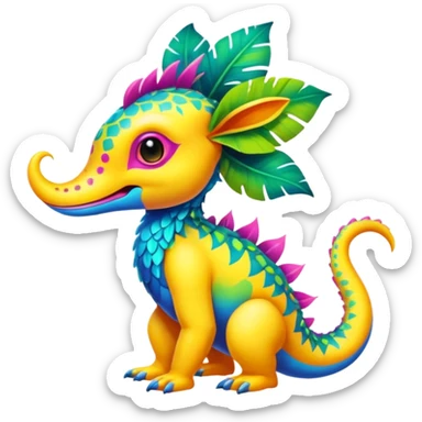 Colorful Exotic Pokémon-Animal-Digimon-Monster-Beast-Fakémon-hybrid-creature (full body) sticker