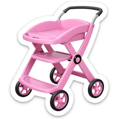 pink baby walker sticker