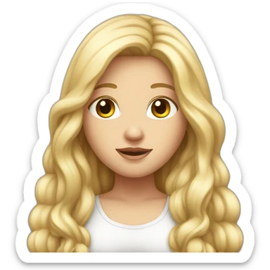 big-chested-white-woman-long-hair-cute sticker