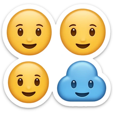 Find the different emoji.
2 identical object emojis.
One has a slightly different color tone.
No faces.
Minimal design. sticker