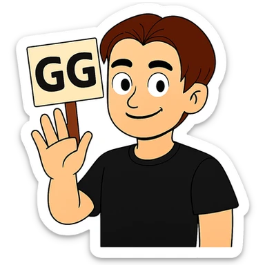 Edit the second image to have the same hairstyle and hair color as the person in the first image, and make the person hold the sign as in the first image. Keep everything else unchanged. Transparent background. sticker