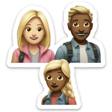 outdoor fun with friends but one friend is very attractive and the other friend is the same age but looks way older than she should sticker