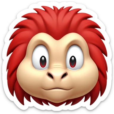 Knuckles the Echidna face from Sonic the Hedgehog sticker
