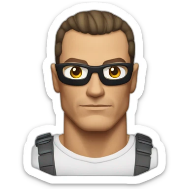 Jean Claude Van Damme serious sticker