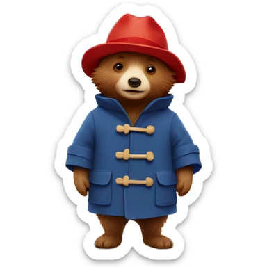 Greeting card with Paddington sticker