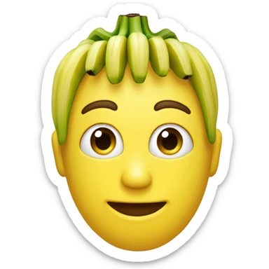 Fait une banane neutre qui a un visage   sticker