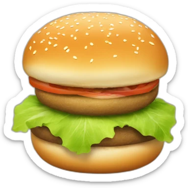 a burger bun with lettuce instead of buns sticker