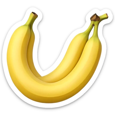 single banana with smiley face on it sticker