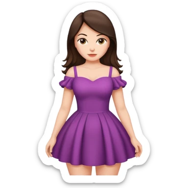 Brunette woman with massive bum sticker