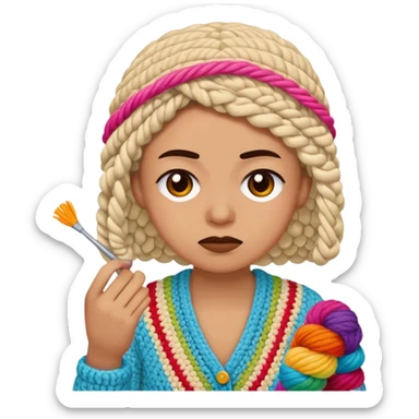 unhappy crochet master sticker