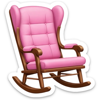 rocking pink chair sticker