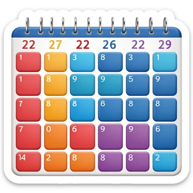 calendar week sticker