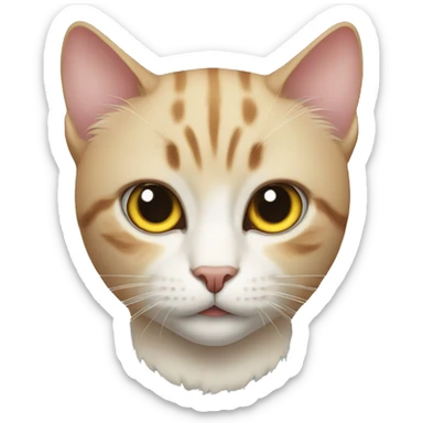 realistic cat with slit pupils sticker