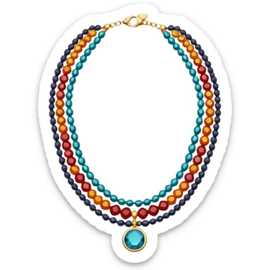 multicolored necklace sticker