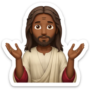 African American Jesus Christ with nail holes in his hands sticker