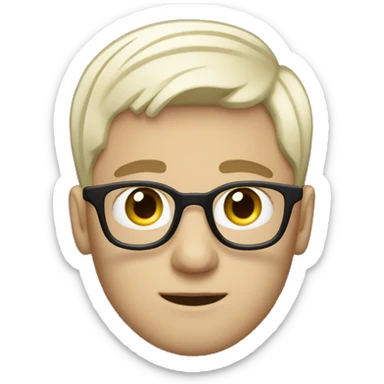 italian white boy short hair Music producer with a Macbook  sticker