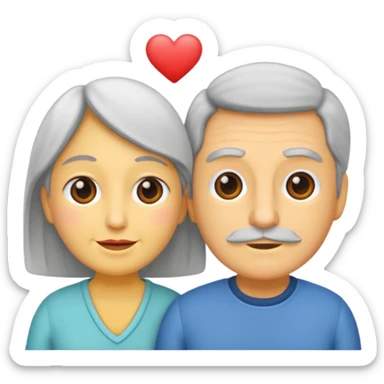 pareja mayor de edad sticker