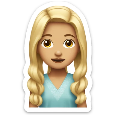 Una niña con pelo rubio sticker