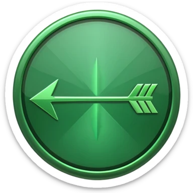 arrow in green circle  sticker