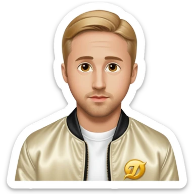 ryan gosling in a jacket from movie“drive” sticker