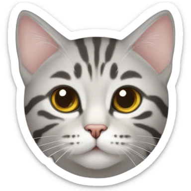 cat-American shorthair cathands-whole body-slee-circular sticker