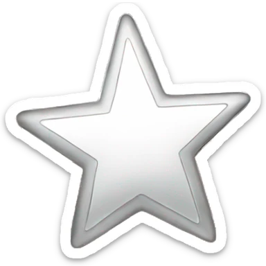 A star colored in silver representing 2nd prize winner sticker