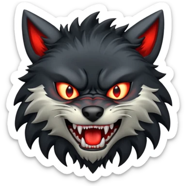 Loup des ténèbres sticker