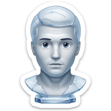 ice Sculpture bust man sticker