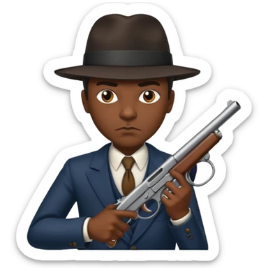 African American gangster taliban terrorist with a gun sticker