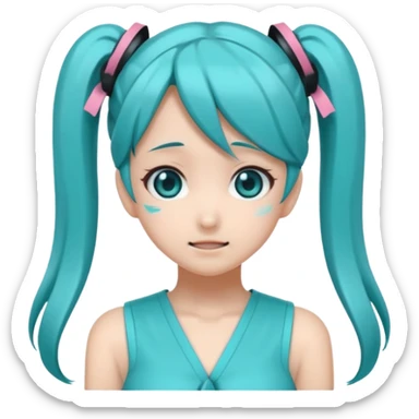 Hatsune Miku  embarrassed twintail sticker
