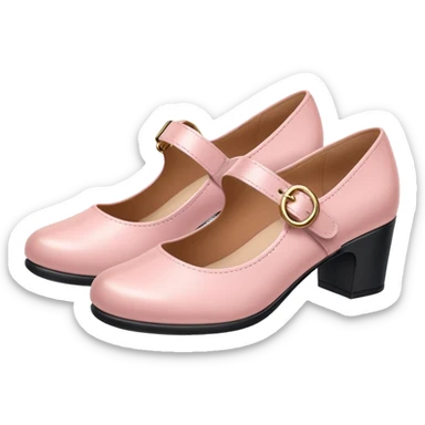Soft pink Mary Jane shoes sticker