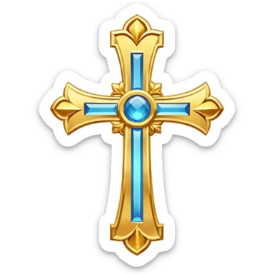 Eastern Orthodox cross. Transparent bakgrund. sticker