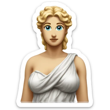 Aphrodite statue not smiling sticker